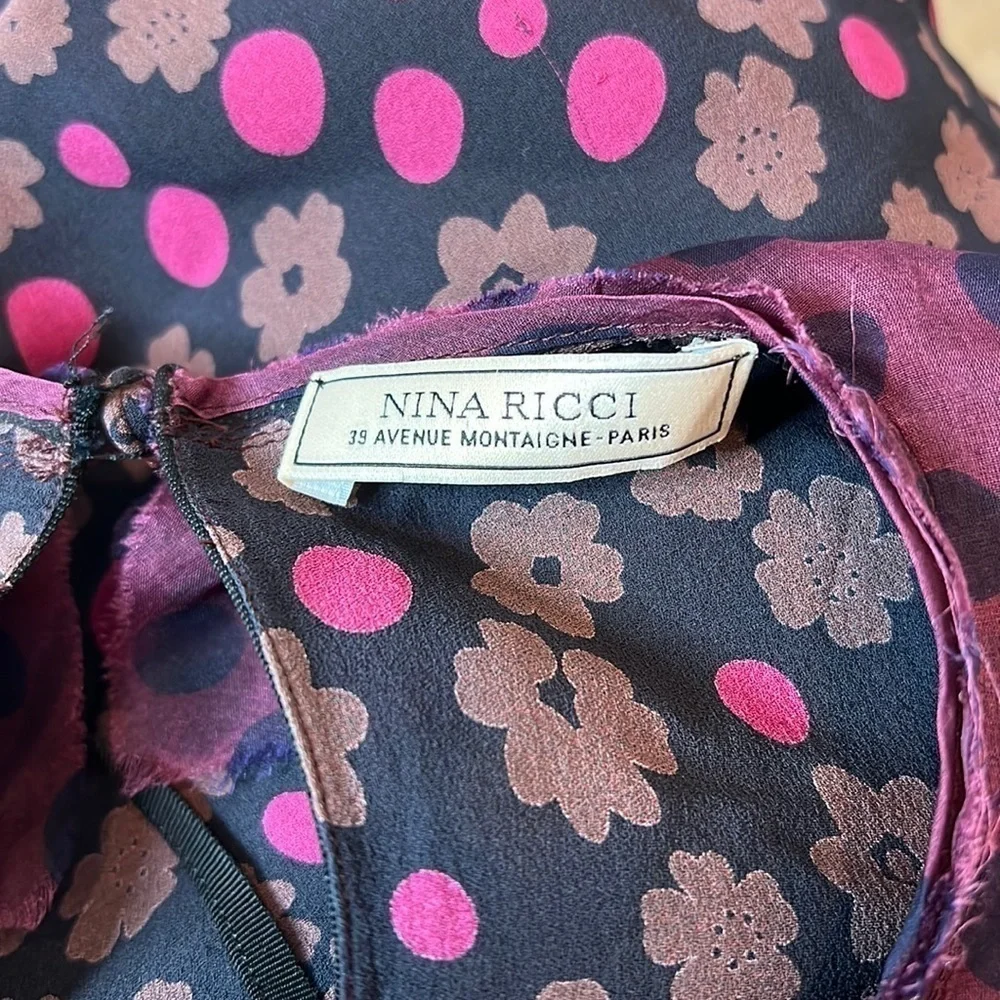 Nina Ricci Blouse with Frayed Collar RTM - Picture 6 of 10